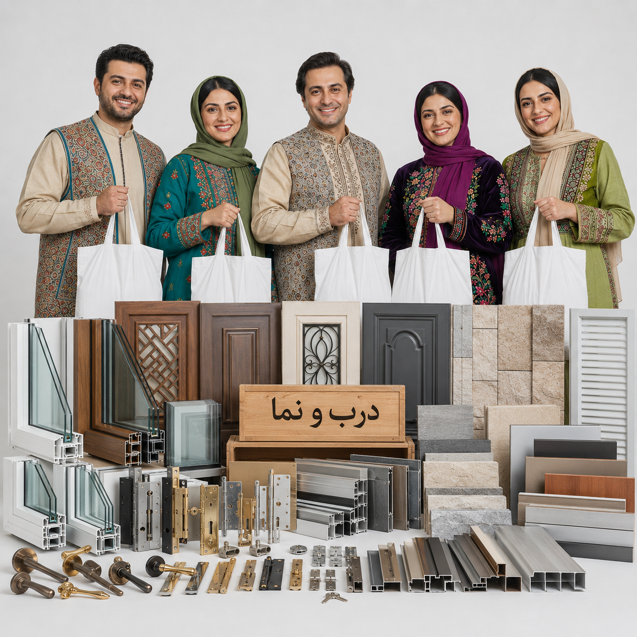 بانک شماره موبایل درب، نما و یراق‌آلات ساختمان