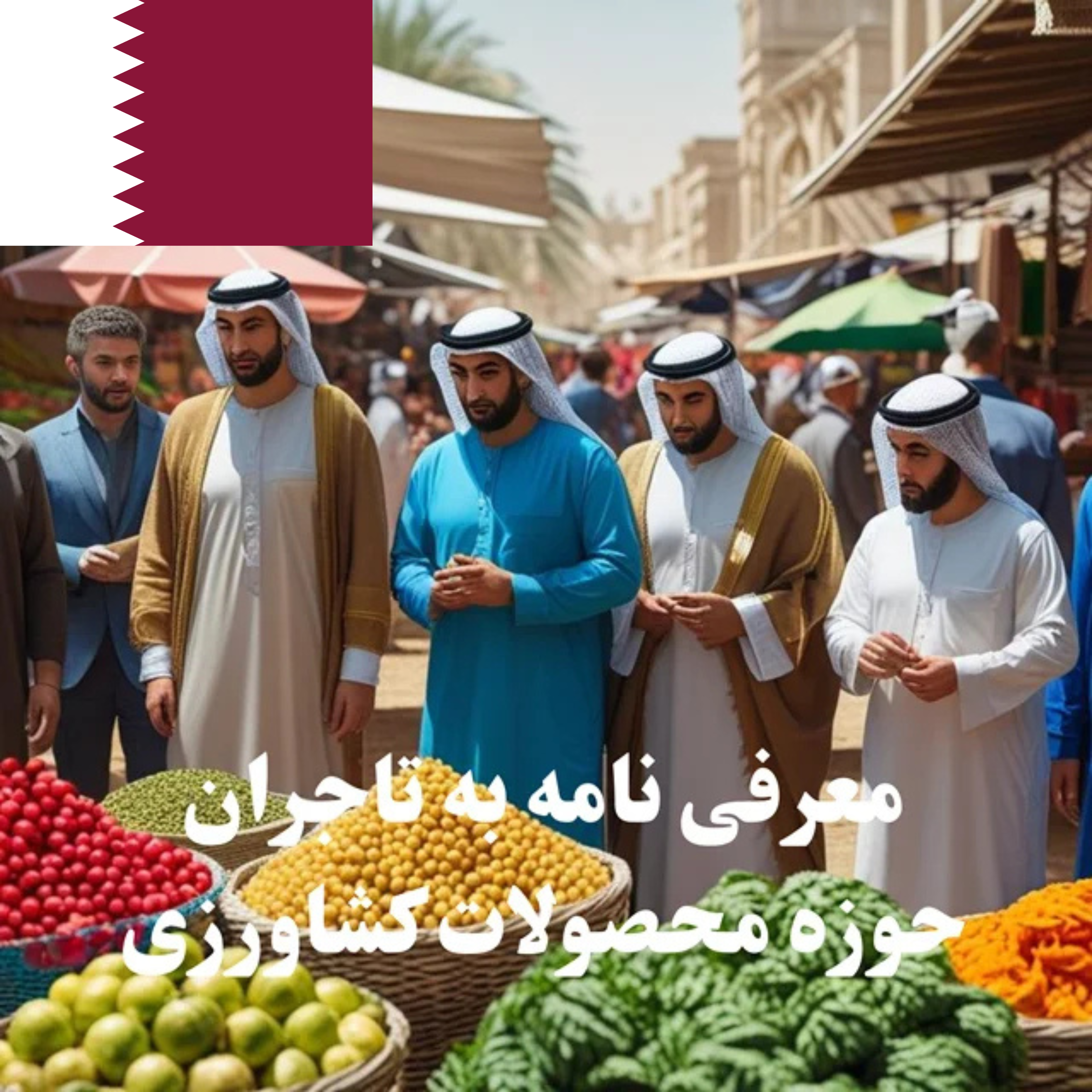 ارسال معرفی‌نامه محصول به 100 تاجر، کارشناس فروش، کارشناس مارکتینگ، مدیر منابع انسانی و مدیر ارشد واردات و صادرات و بازرگانی در حوزه محصولات کشاورزی در قطر