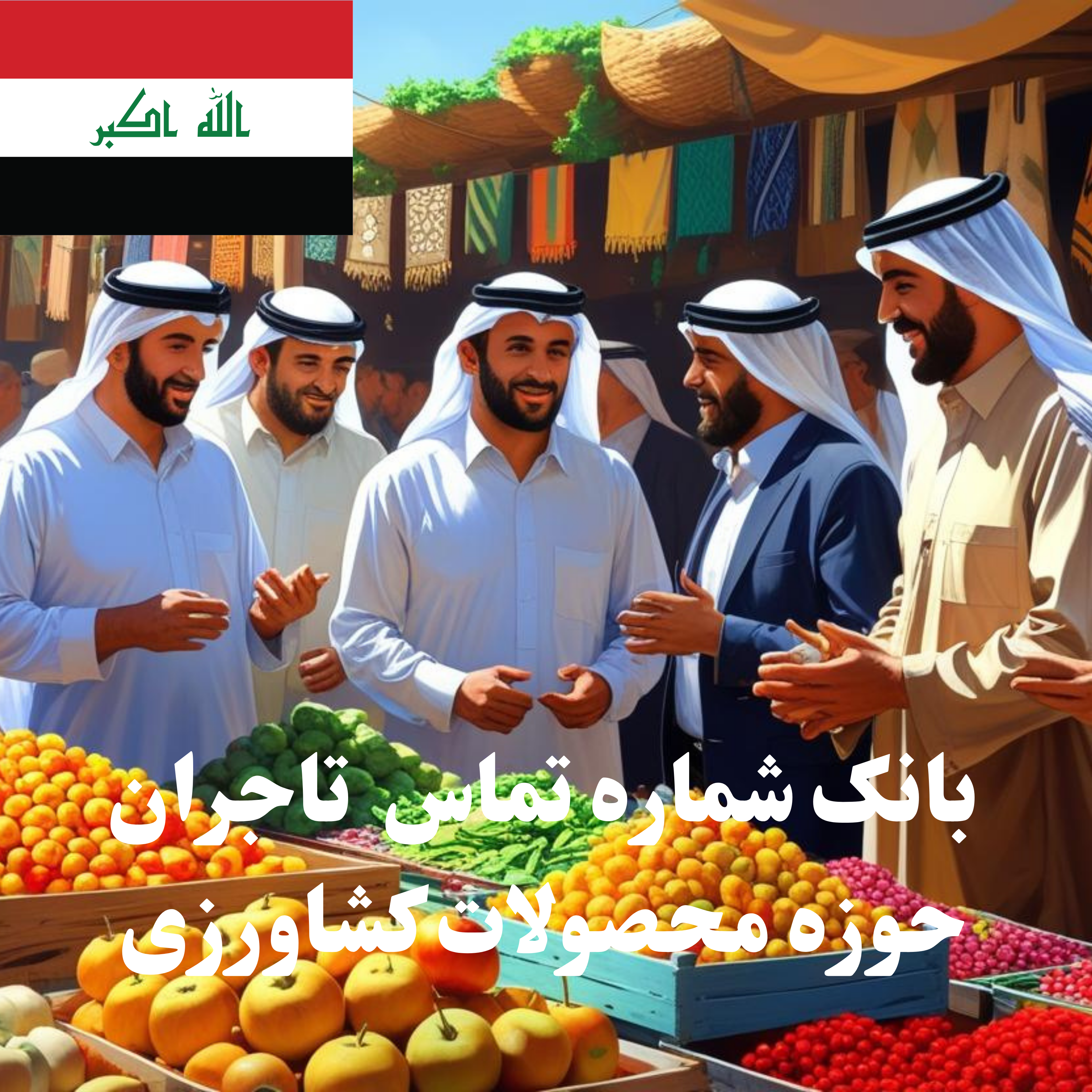 بانک شماره تماس 100 تاجر، کارشناس فروش، کارشناس مارکتینگ، مدیر منابع انسانی و مدیر ارشد واردات و صادرات و بازرگانی در حوزه محصولات کشاورزی در عراق