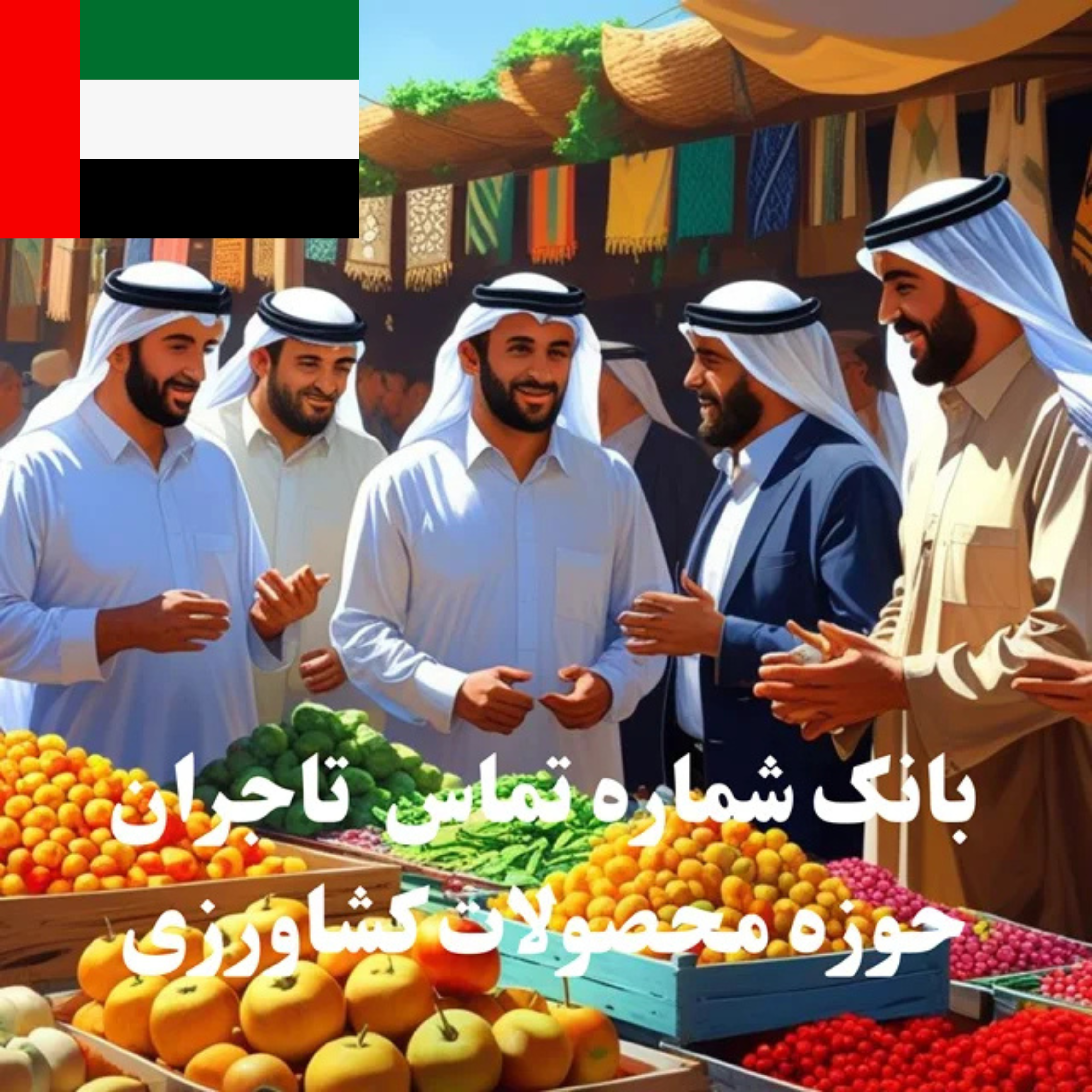 بانک شماره تماس 100 تاجر، کارشناس فروش، کارشناس مارکتینگ، مدیر منابع انسانی و مدیر ارشد واردات و صادرات و بازرگانی در حوزه محصولات کشاورزی در امارات متحده عربی