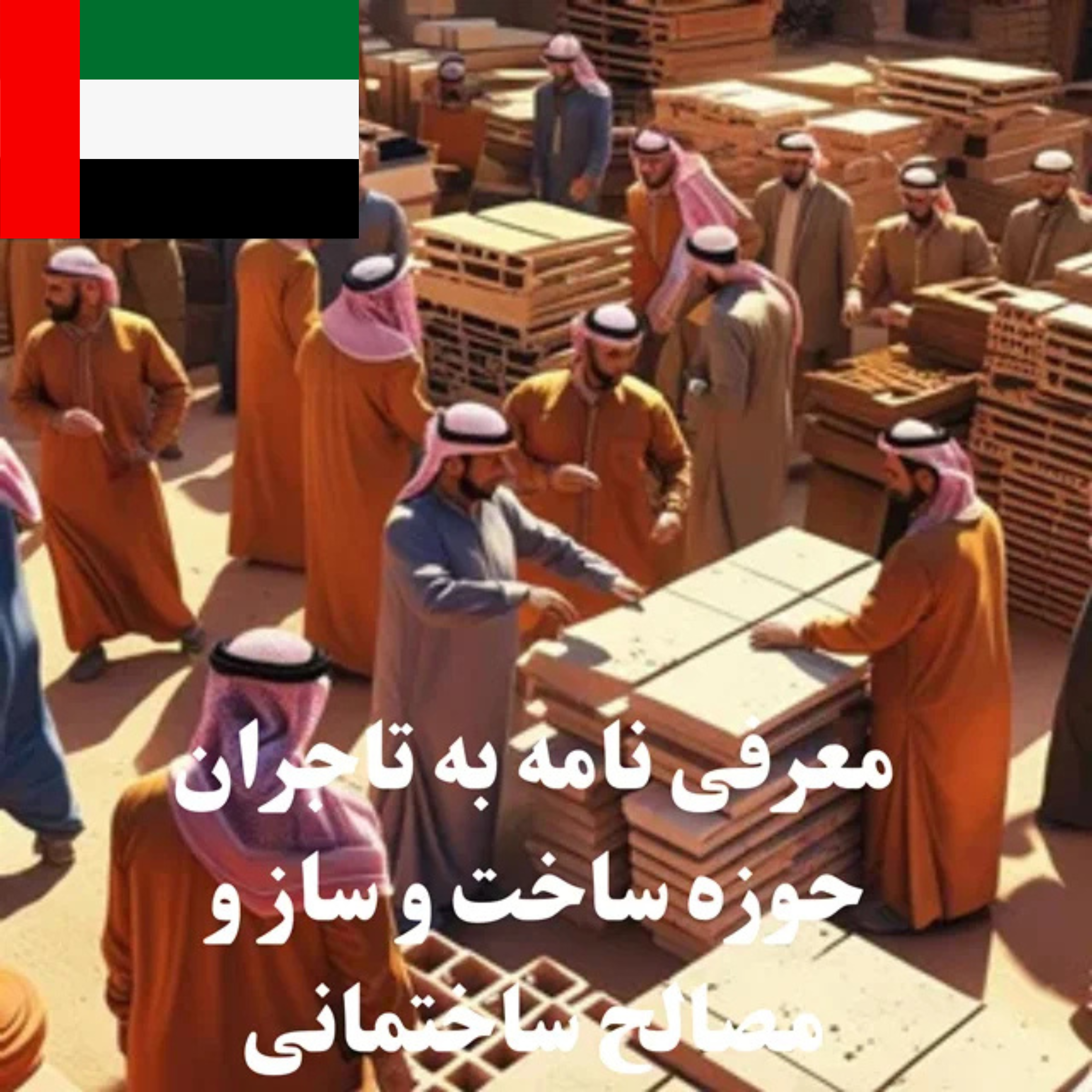 ارسال معرفی‌نامه محصول به 100 تاجر، کارشناس فروش، کارشناس مارکتینگ، مدیر منابع انسانی و مدیر ارشد واردات و صادرات و بازرگانی در حوزه ساخت و ساز و مصالح ساختمانی در امارات متحده عربی