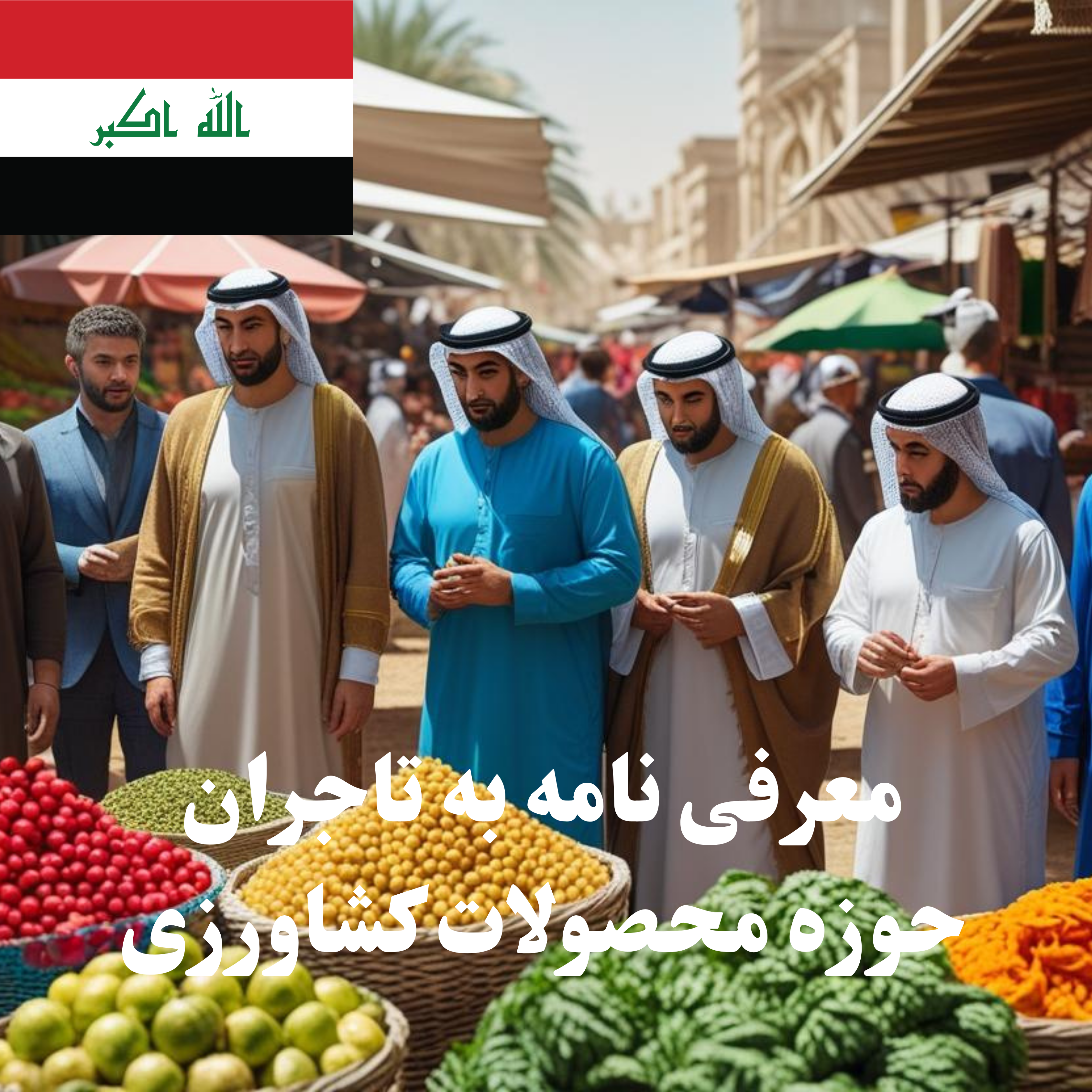 ارسال معرفی‌نامه محصول به 100 تاجر، کارشناس فروش، کارشناس مارکتینگ، مدیر منابع انسانی و مدیر ارشد واردات و صادرات و بازرگانی در حوزه محصولات کشاورزی در عراق