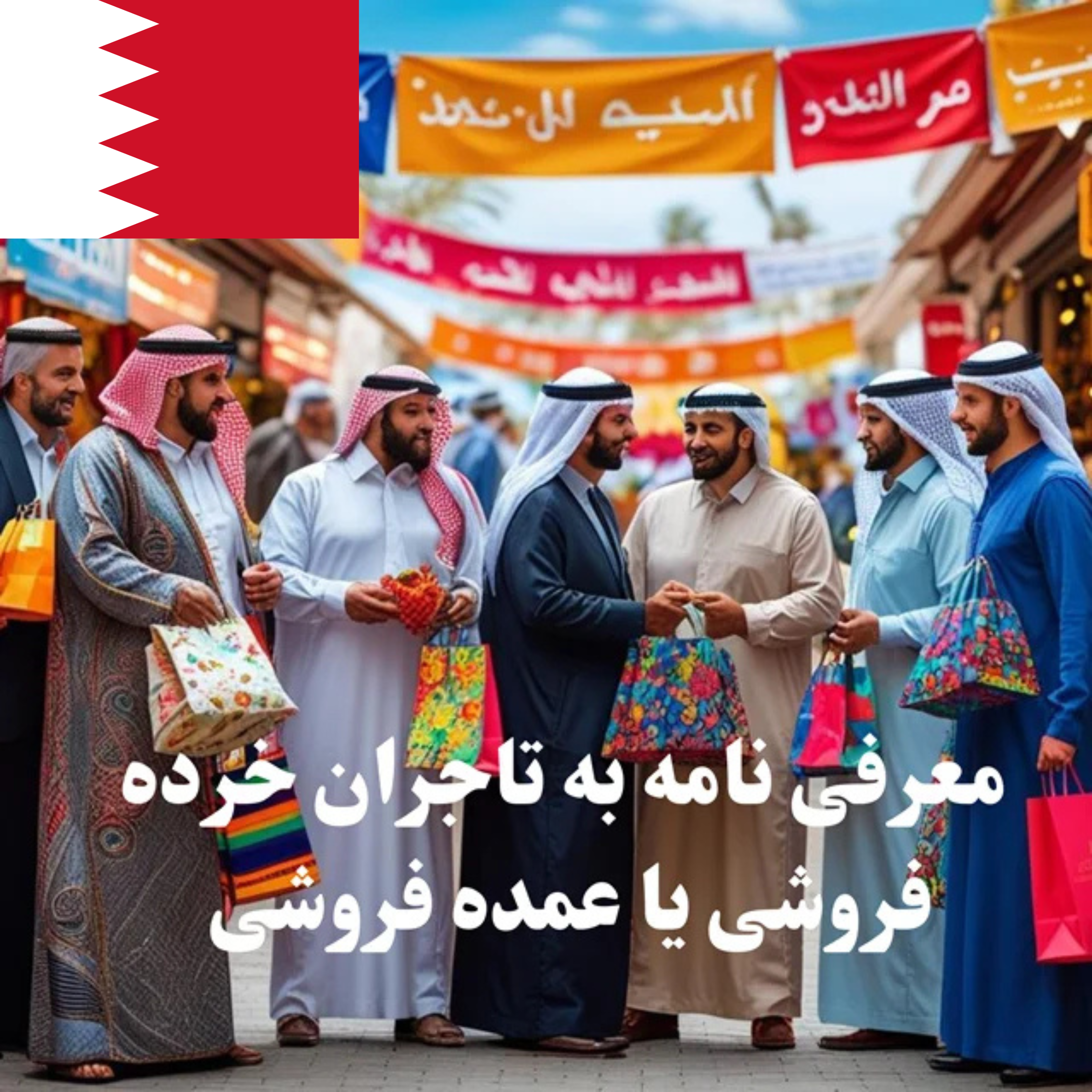 ارسال معرفی‌نامه محصول به 100 تاجر، کارشناس فروش، کارشناس مارکتینگ، مدیر منابع انسانی و مدیر ارشد واردات و صادرات و بازرگانی حوزه عمده فروشی و خرده فروشی در بحرین