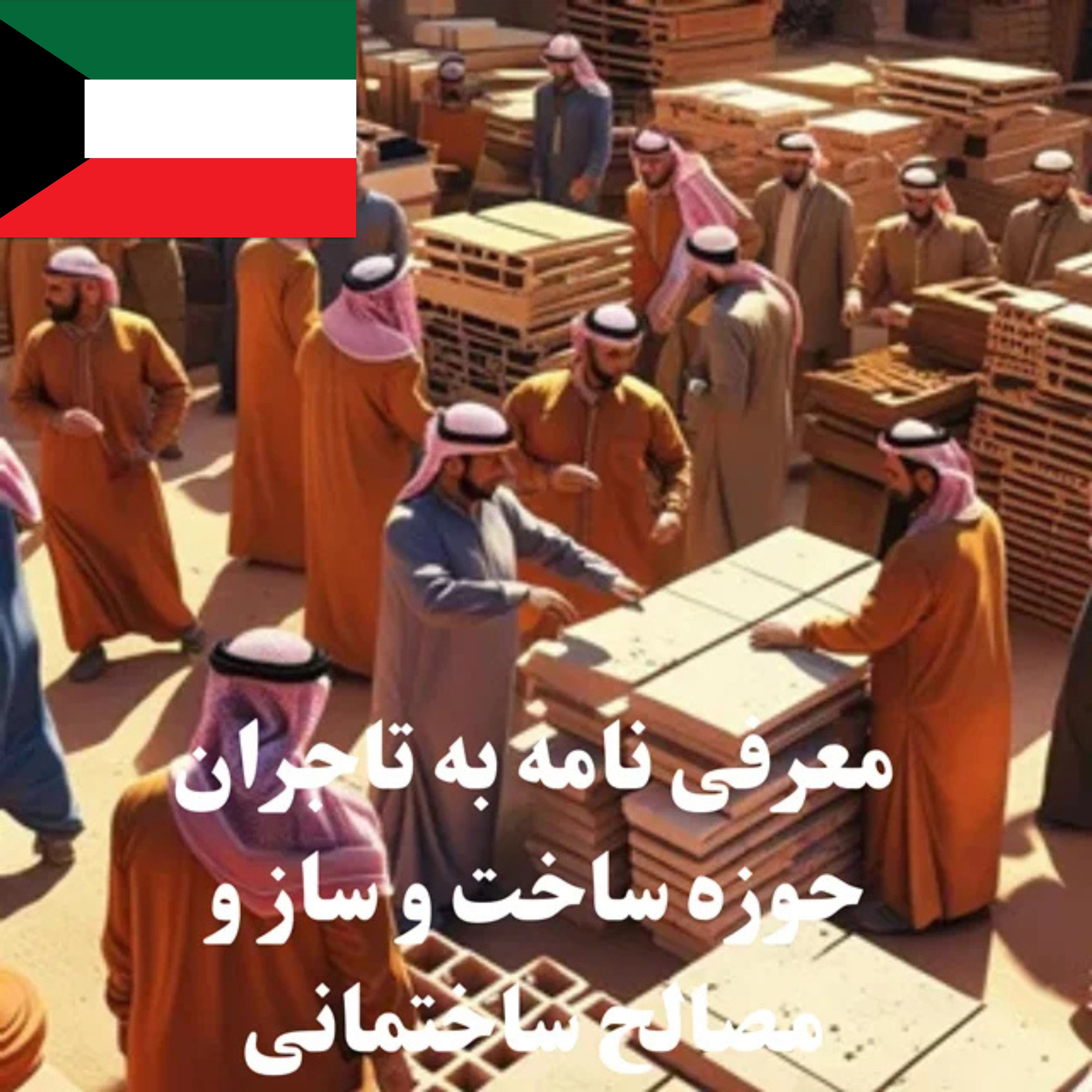 ارسال معرفی‌نامه محصول به 100 تاجر، کارشناس فروش، کارشناس مارکتینگ، مدیر منابع انسانی و مدیر ارشد واردات و صادرات و بازرگانی در حوزه ساخت و ساز و مصالح ساختمانی در کویت