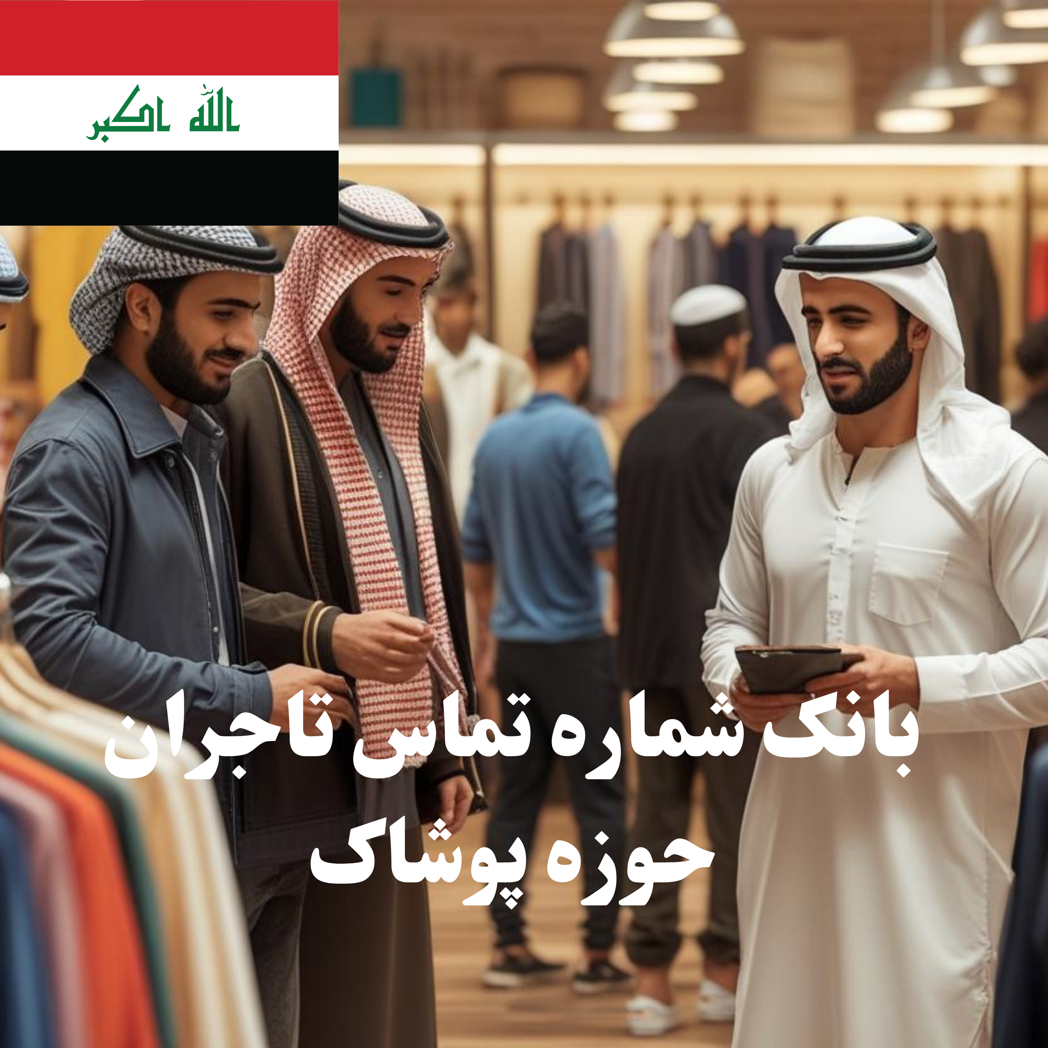 بانک شماره تماس 100 تاجر، کارشناس فروش، کارشناس مارکتینگ، مدیر منابع انسانی و مدیر ارشد واردات و صادرات پوشاک در عراق