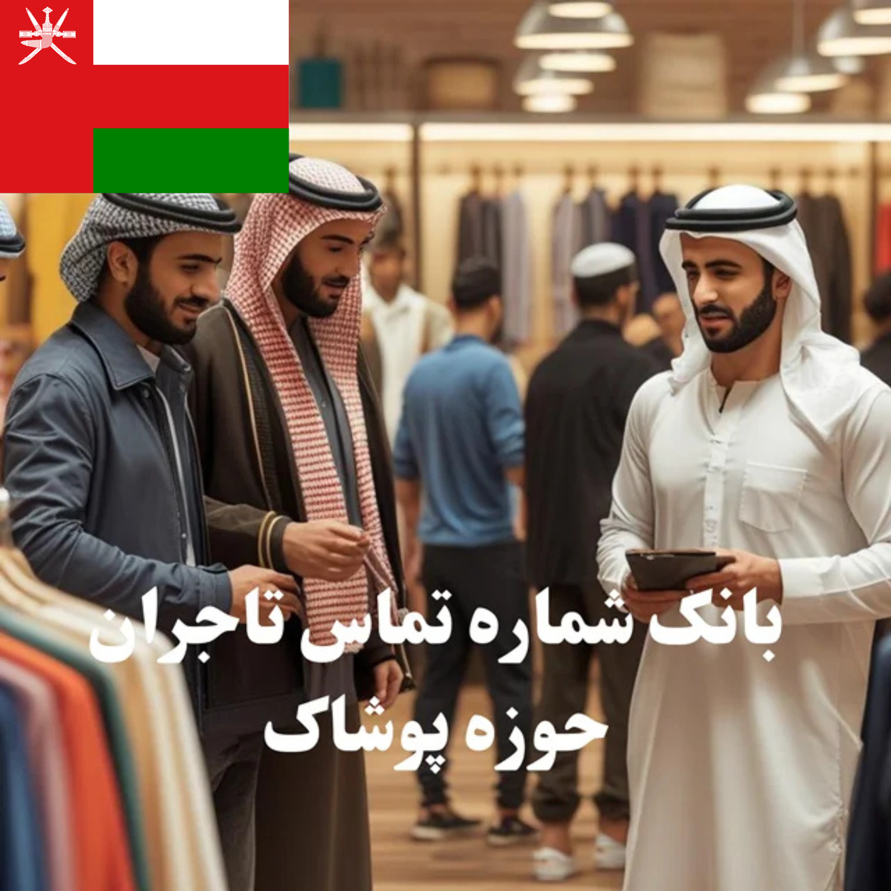 بانک شماره تماس 100 تاجر، کارشناس فروش، کارشناس مارکتینگ، مدیر منابع انسانی و مدیر ارشد واردات و صادرات پوشاک در عمان